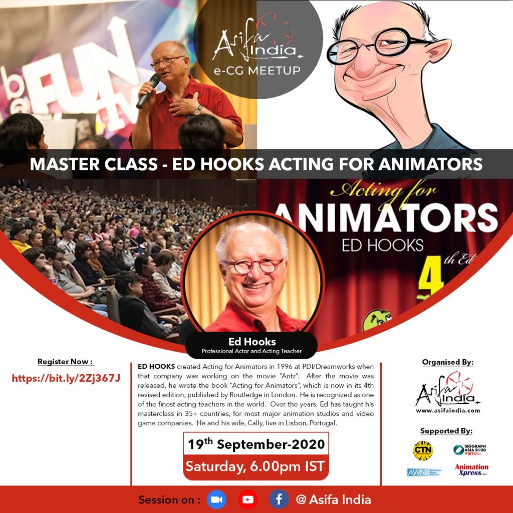 e-CG MEETUP 8 : Masterclass on Acting for Animators